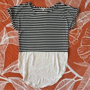 Copper Key Striped T-Shirt Blouse